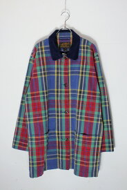 【中古】EDDIE BAUER（エディーバウアー) MADE IN USA 90'S COTTON MADRAS CHECK COAT USA製 90年代 コットン マドラス チェックコート MULTI CHECK [SIZE: S USED]