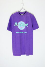 【中古】HANES (ヘインズ) MADE IN USA 90'S S/S HARD ROCK SAN FRANCISCO PRINT T-SHIRT USA製 90年代 半袖 ハード ロック サンフランシスコ プリント Tシャツ PURPLE [SIZE: L USED]
