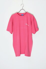 【中古】CHAMPION (チャンピオン) MADE IN USA 90'S S/S ONE POINT LOGO T-SHIRT USA製 90年代 半袖 ワンポイント ロゴ Tシャツ PINK [SIZE: XL USED]