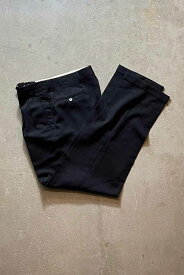 【中古】GIORGIO ARMANI (ジョルジオ アルマーニ) MADE IN ITALY 90'S WOOL TUCK SLACKS PANTS イタリア製 90年代 ウール タック スラックス パンツ BLACK [SIZE: W32 USED]