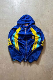 【中古】PEPE JEANS (ペペ ジーンズ) Y2K EARLY 00'S TRACK ZIP HOODIE 00年 トラック ジップ フーディー BLUE/YELLOW [SIZE: L USED]