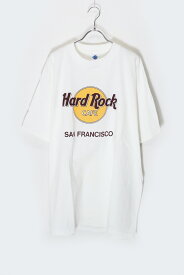 【中古】HARD ROCK CAFÉ (ハードロック カフェ) MADE IN USA 90'S SAN FRANCISCO PRINT ADVERTISING T-SHIRT USA製 90年代 サンフランシスコ プリント アドバタイジング Tシャツ WHITE [SIZE: XL DEADSTOCK/NOS]