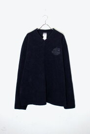 【中古】NBA (エヌ ビー エー) 01'S V-NECK FLEECE SHIRT 01年代 ブイネック フリース シャツ / BLACK [SIZE: XL USED]