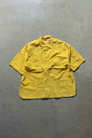 【中古】NO! JEANS 80-90'S COTTON DESIGN S/S SHIRT 80-90年代 コットン デザイン 半袖 シャツ YELLOW [SIZE: L USED]