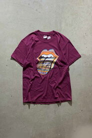 【中古】ANVIL (アンビル) MADE IN USA 97-98'S ROLLING STONES BRIDGES TO BABYLON TOUR BAND T-SHIRT USA製 97-98年 ローリング ストーンズ ブリッジズ・トゥ・バビロン ツアー バンド Tシャツ BURGUBDY [SIZE: L DEADSTOCK/NOS]