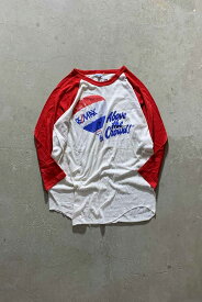 【中古】THE KNITS MADE IN USA 80'S RE/MAX DVERTISING RINGER RAGRAN T-SHIRT USA製 80年代 リンガー ラグラン ティーシャツ RED [SIZE: XL USED]