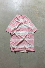 【中古】NY CAMPUS MADE IN USA 90'S BORDER T-SHIRT USA製 90年代 ボーダー Tシャツ PINK [SIZE: XL USED]