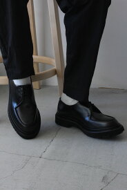 【メンズ新品】ADIEU(アデュー)TYPE 124 BLACK CREPE / BLACK インジェクションソールダービーシューズ[NEW]