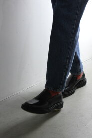 【メンズ新品】ADIEU(アデュー) TYPE 139 SLIPPER NATURAL RUBBER SOLE ラバーソールスリッポン BLACK [NEW]