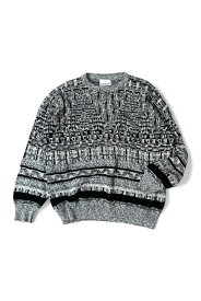 【中古】GABICCI (ガビッチ) MADE IN ITALY COTTON KNIT SWEATER イタリア製 コットン ニット セーター / GRAY [SIZE: M USED]