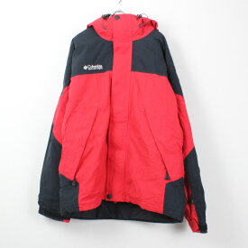 【中古】【送料無料】(KA) COLUMBIA (コロンビア) 90'S TITANIUM MOUNTAIN PARKA W/FLEECE 90年代 USA製 マウンテンパーカー ナイロンジャケット RED/BLACK [SIZE: XL USED]