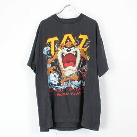 【中古】(KO) CHANGES(チェンジズ) MADE IN USA 80'S TAZ T -SHIRT 80年代 タスマニアデビル Tシャツ BLACK[SIZE:XL USED]
