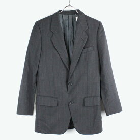 【中古】【送料無料】(KA) YVES SAINT LAURENT (イブサンローラン) STRIPE TAILORED JACKET USA製 ストライプ テーラードジャケット CHARCOAL STRIPE [SIZE: 46 USED]