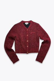 【中古】GANNI （ガニ―）GLITTER KNIT CARDIGAN グリッターニットカーディガン RED [SIZE: S USED]