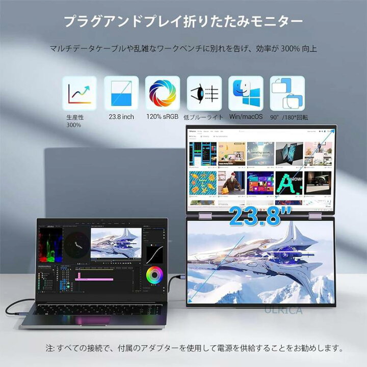 楽天市場】デュアルディスプレイ ダブルモニター トリプルモニター 