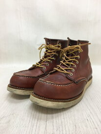 【中古】RED WING◆8875/レースアップブーツ・6インチクラシックモックトゥ/US7.5/RED// Classic Work 6inch Moc クラシックモック【シューズ】