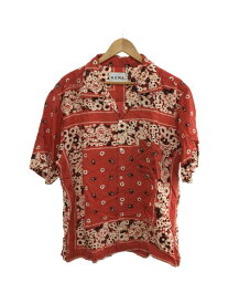 【中古】NOMA t.d.◆Summer Shirt/半袖シャツ/4/RED/総柄/N31-SH03【メンズウェア】