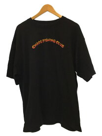 【中古】Chaos Fishing Club◆Tシャツ/XL/コットン/BLK/×HIROTTON/EVIL FLAME S/S【メンズウェア】