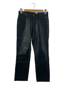 【中古】Yohji Yamamoto D’URBAN A.A.R◆ボトム/L/牛革/BLK/無地/X261013-99【メンズウェア】