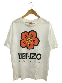 【中古】KENZO◆BOKE FLOWER Tシャツ/L/コットン/WHT/fd55ts4454so【メンズウェア】