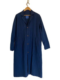 【中古】Chez VIDALENC◆ショップコート/2/--/NVY/無地【レディースウェア】