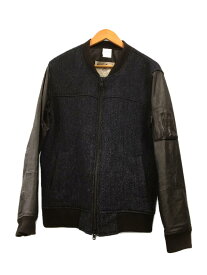 【中古】HARRIS TWEED◆ジャケット/--/ウール/ネイビー【メンズウェア】