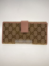 【中古】GUCCI◆長サイフ_GGキャンバス/キャンバス/PNK/レディース【服飾雑貨他】