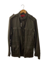 【中古】HUGO BOSS◆ミリタリージャケット/L/レーヨン/KHK/無地/10116727【メンズウェア】