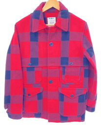 【中古】OshKosh◆ジャケット/--/ウール/RED/チェック【メンズウェア】