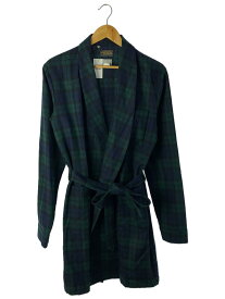 【中古】PENDLETON◆CHECKED GOWN/ガウンコート/コート/38/ウール/GRN/チェック/日本製/D1501【メンズウェア】