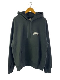 【中古】STUSSY◆パーカー/XL/コットン/ブラック【メンズウェア】