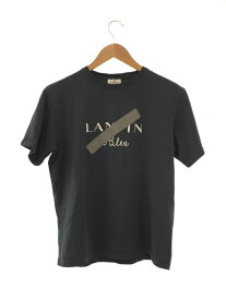 【中古】LANVIN en Bleu◆Tシャツ/46/コットン/NVY/プリント【メンズウェア】