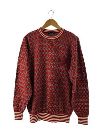【中古】Christian Dior MONSIEUR◆セーター(薄手)/L/コットン/RED【メンズウェア】
