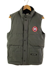 【中古】CANADA GOOSE◆ダウンベスト/XS/ナイロン/灰色/グレー/4154M/胸ロゴ【メンズウェア】