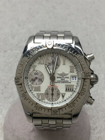 【中古】BREITLING◆自動巻腕時計/アナログ/ステンレス/WHT/SLV/0115日差-28【服飾雑貨他】