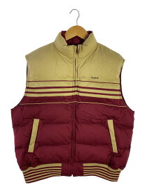 【中古】X-girl◆STRIPED PUFFER VEST/ダウンベスト/S/ポリエステル/RED/105224021004【レディースウェア】