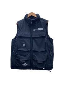 【中古】A BATHING APE◆ベスト/L/ポリエステル/BLK/AAPVCM7455XXH【メンズウェア】