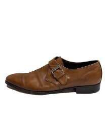 【中古】Enzo bonafe◆シングルモンク/ドレスシューズ/UK7.5/BRW/レザー【シューズ】