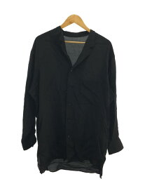 【中古】yohji yamamoto POUR HOMME◆ヨウジヤマモトプールオム/ノッチドシャツ/長袖シャツ/2/--/BLK/無地/HZ-B09-200//【メンズウェア】