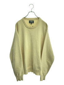 【中古】STUSSY◆23FW/authentic workwear sweater/117212/M/コットン/BEG/無地【メンズウェア】