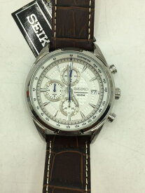 【中古】SEIKO◆クォーツ腕時計/アナログ/レザー/SSB181P1/8T67-00C0【服飾雑貨他】