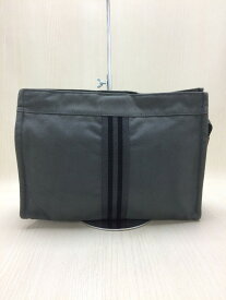 【中古】HERMES◆フールトゥ/セカンドバッグ/キャンバス/GRY/エルメス【バッグ】