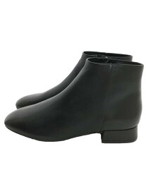 【中古】Le Talon◆ショートブーツ/22年モデル/leather round flat short boots/L/BLK/牛革//【シューズ】