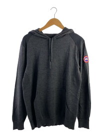 【中古】CANADA GOOSE◆ニットパーカー/L/ウール/GRY/7000M【メンズウェア】