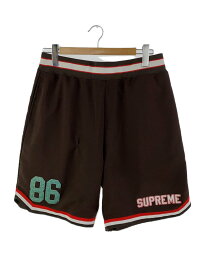 【中古】Supreme◆Faux Croc Basketball short/M/ポリエステル/BRW【メンズウェア】