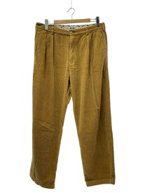 【中古】Schott◆DOUBLE PLEATS WIDE PANTS/ストレートパンツ/XL/コーデュロイ/キャメル/31160【メンズウェア】