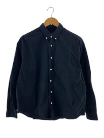 【中古】Supreme◆OXFORD SHIRT/ボタンダウンシャツ/刺繍ロゴ/長袖シャツ/S/コットン/BLK//【メンズウェア】