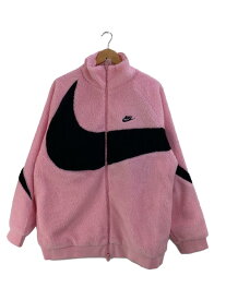 【中古】NIKE◆M SWSH FULL ZIP JKT/フリースジャケット/2L/ポリエステル/PNK/BQ6546-690【レディースウェア】