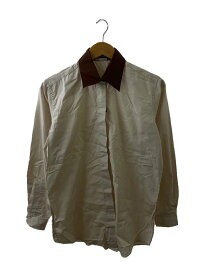 【中古】HERMES◆長袖シャツ/36/コットン/IVO/無地/03-3569-3611【レディースウェア】