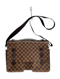 【中古】LOUIS VUITTON◆ブロードウェイ_ダミエ・エベヌ_BRW/PVC/BRW【バッグ】